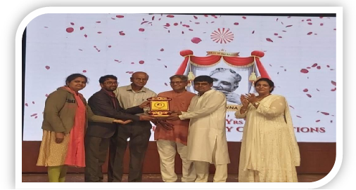 An event stage with a crowd